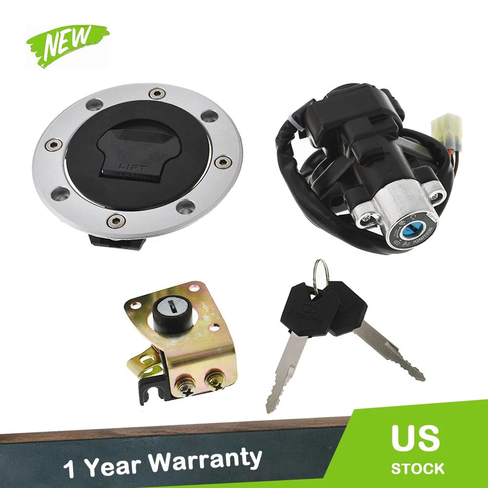 Ignition Switch Gas Cap Cover Seat Lock Key Set for Suzuki GSXR600 (1997–2000)