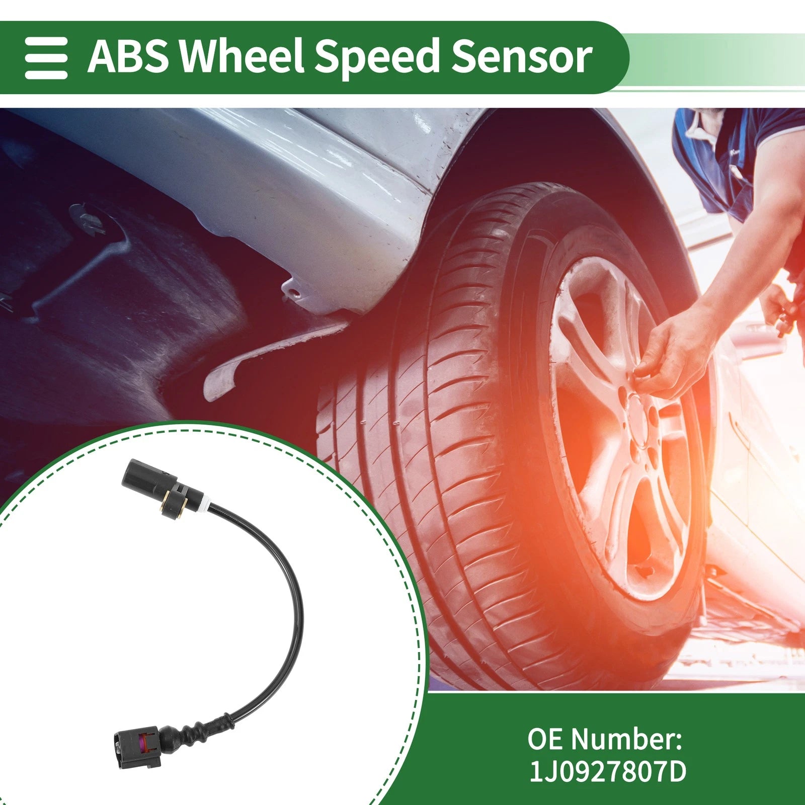 ABS Wheel Speed Sensor No. 1J0927807D for Audi A3 8L1, TT 8N3 (1996–2006)