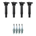 Set of 4 Ignition Coils & NGK Iridium Spark Plugs for Hyundai Accent (2006–2011)
