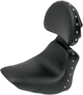 SADDLEMEN Heels Down Solo Seat with Backrest for FLSTC (1997–2006)
