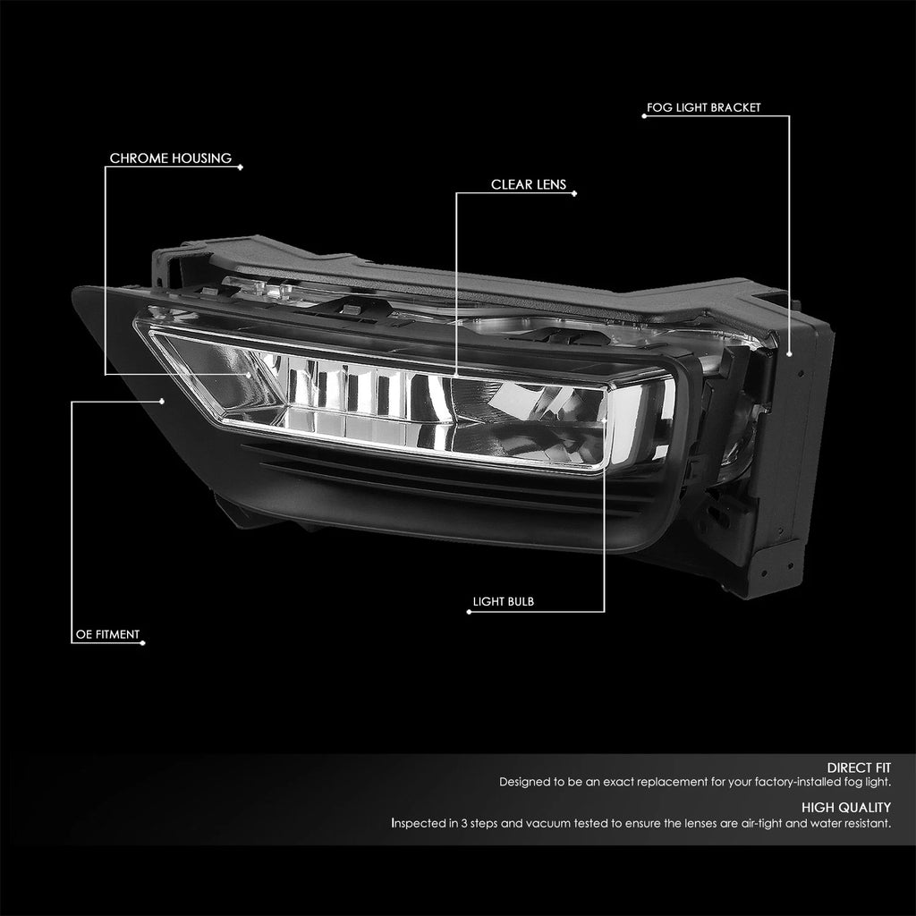 Fog Light Lamps for Honda Accord Sedan (2013–2015) - Clear Lens, Switch