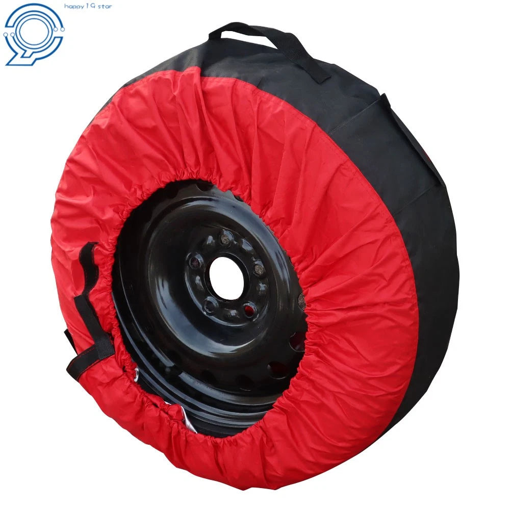 Set of 4 Tyre Bags for 22"-31" Tires - Red with Black Handle, 600D