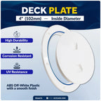 4" Round Inspection Deck Plate Hatch for Marine Boat (Off-White)