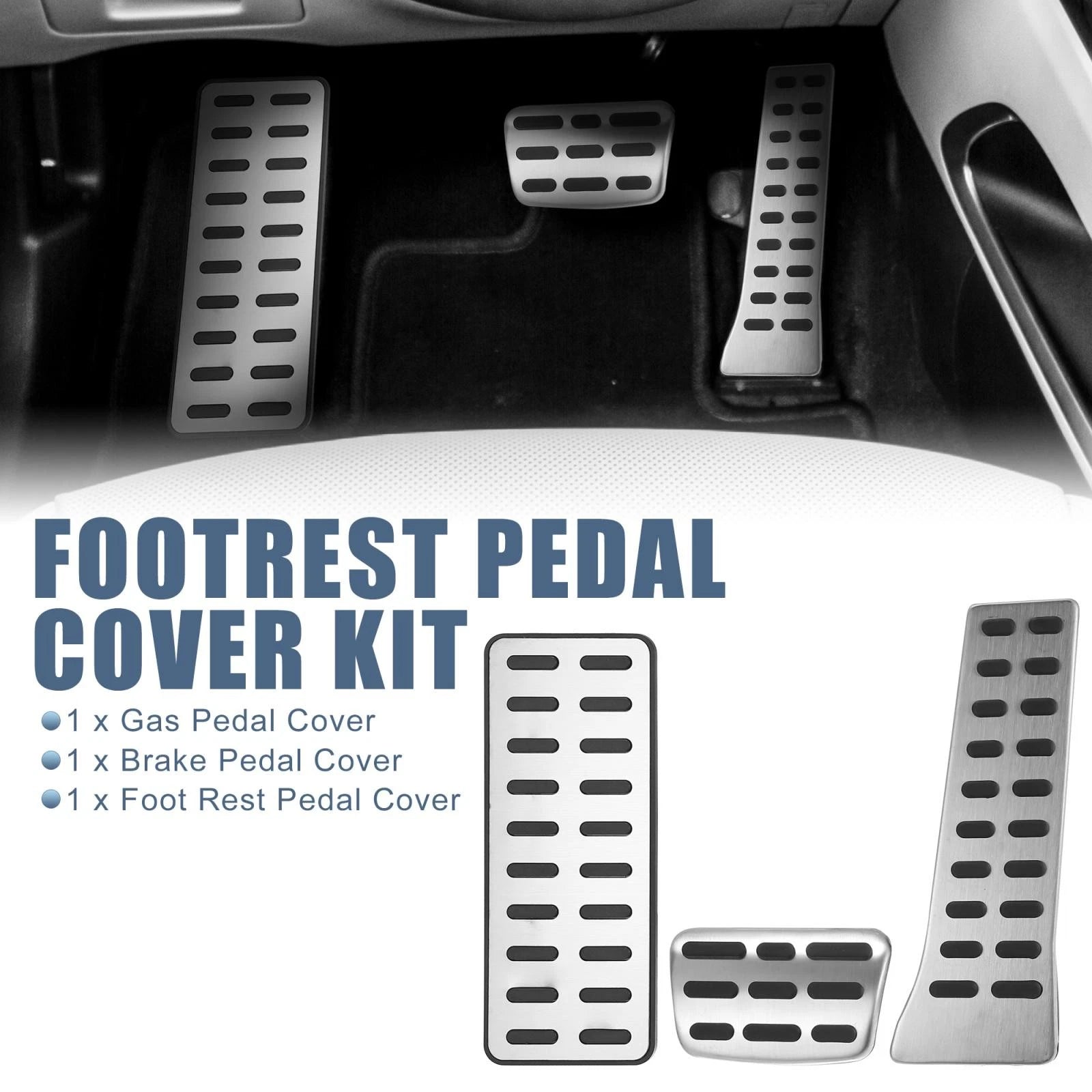 Set of 2 Anti Slip Brake Gas Accelerator Pedal Pads for Hyundai Tucson (2016–2023)