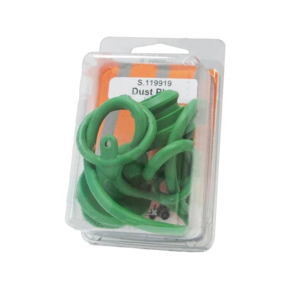Set of 2 Dust Caps 1/2'' Green for Agripak TM12LV