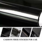5D Carbon Fiber Black Glossy Vinyl Wrap for Auto (Universal Fit)
