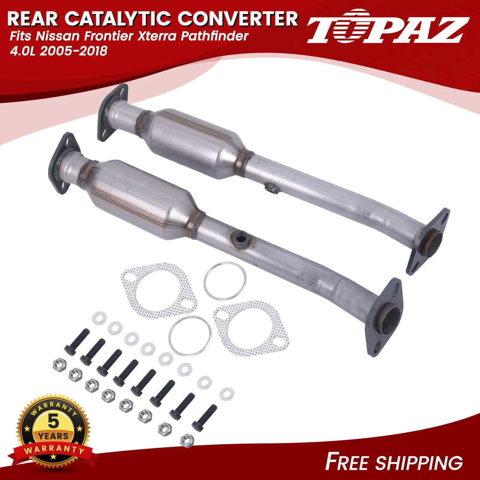 Rear Catalytic Converter for Nissan Frontier Xterra Pathfinder (2005–2018)