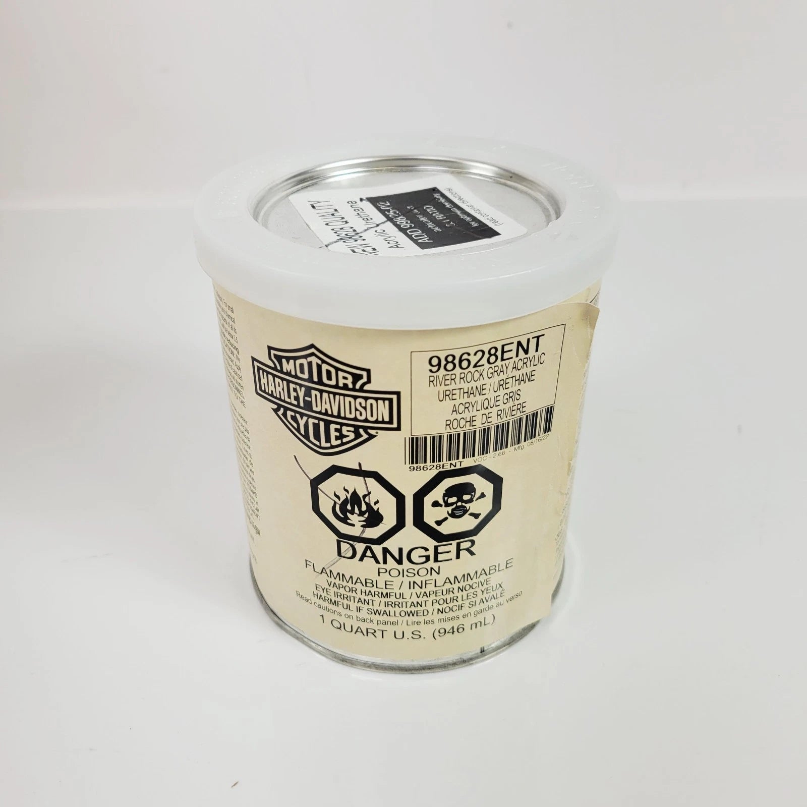 Acrylic Touch Up Paint for Harley-Davidson RIVER ROCK GRAY (1 Quart) 98628ENT