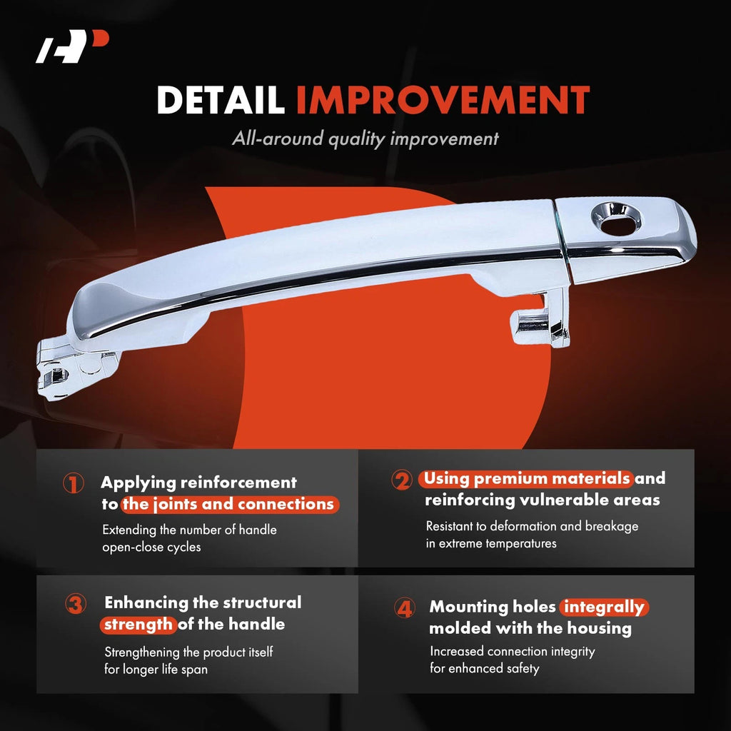 Front Left Exterior Door Handle with Key Hole for Nissan Frontier (2005–2023)