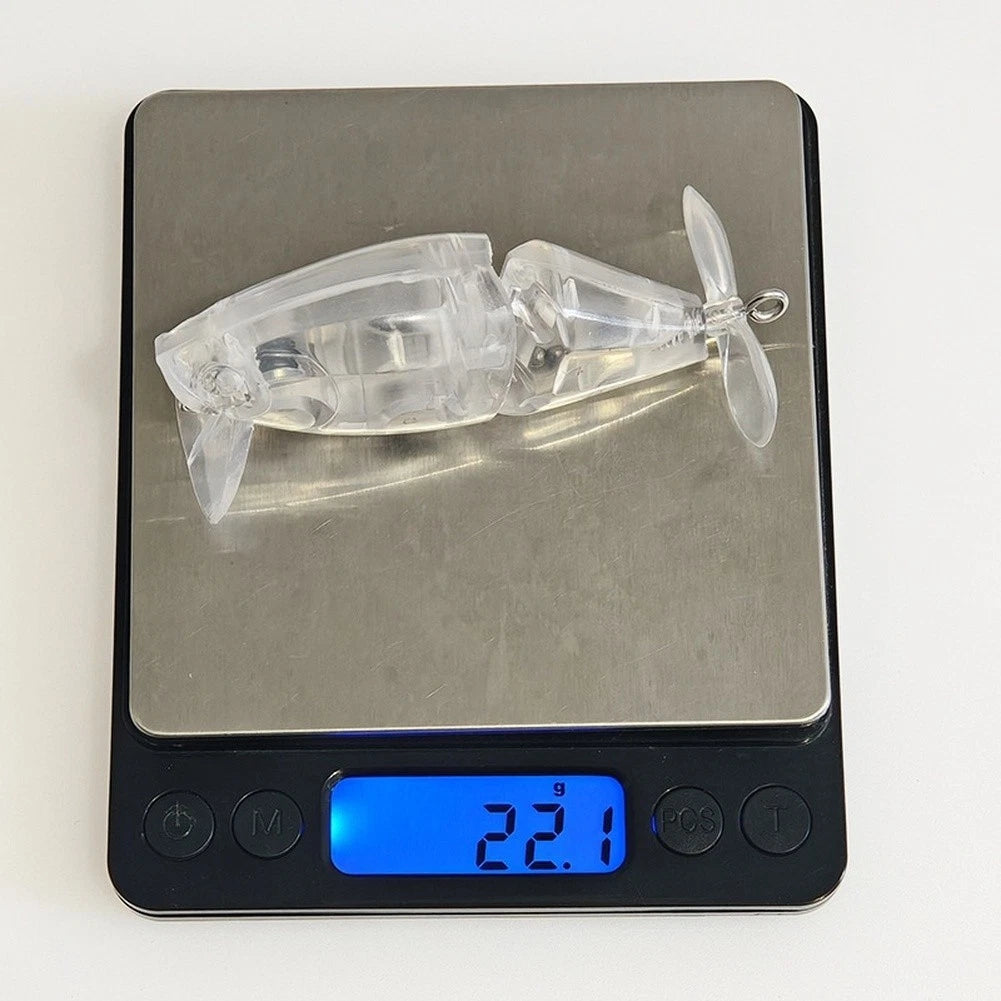 9cm 22g Transparent Two-Section Spinner Minnow Lure for Freshwater Fishing