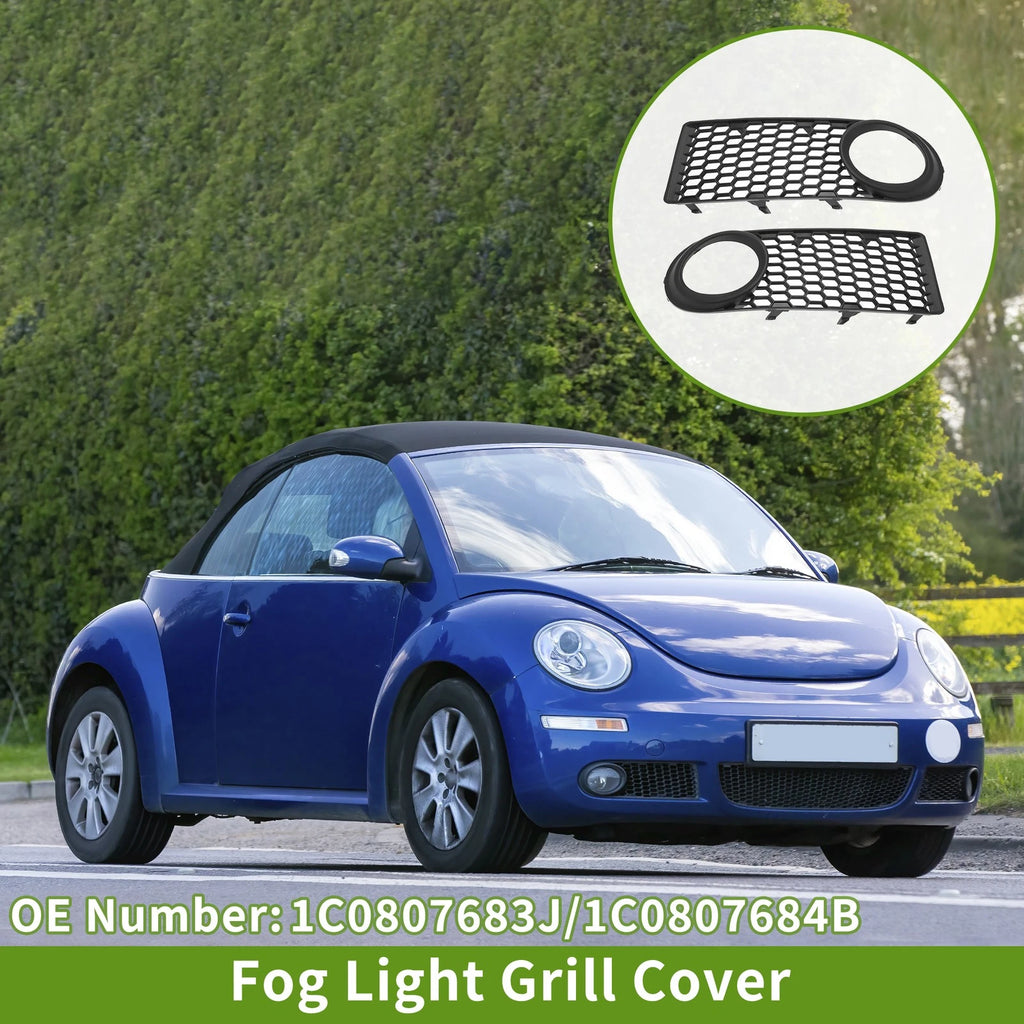 1 Pair Front Fog Light Grill for Volkswagen Beetle (No. 1C0807683J/1C0807684B)