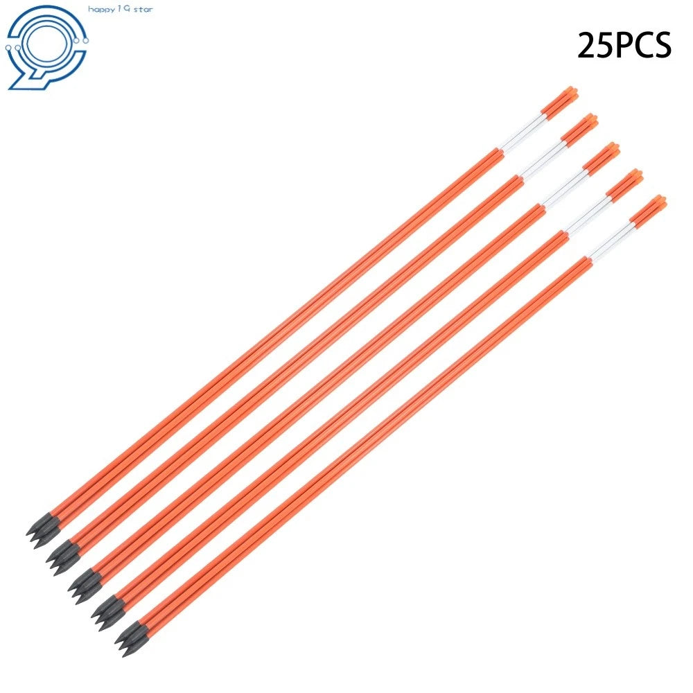 Set of 25 Reflective Driveway Markers 48" Snow Stakes 5/16" Diameter