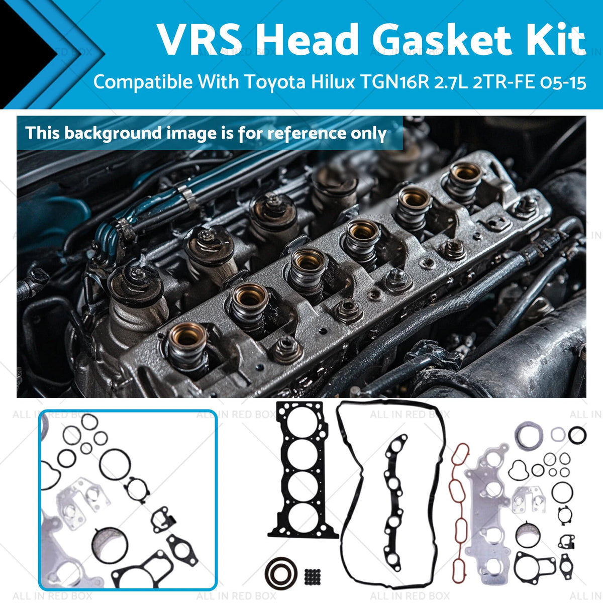 VRS Head Gasket Kit for Toyota Hilux TGN16R (2005–2015) 2TR-FE