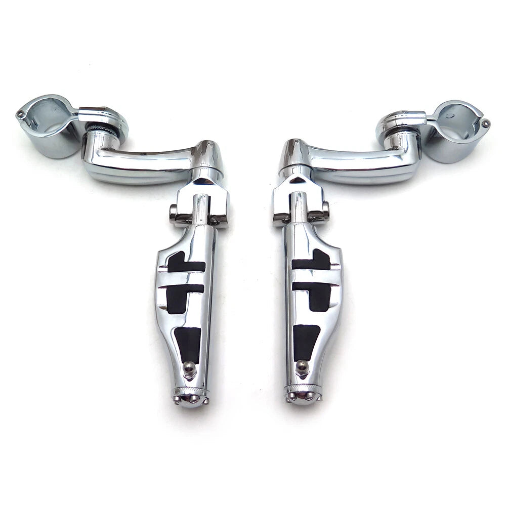 Flat Stiletto Foot Peg 1.25" Arched Clamp for Harley Sportster (T)