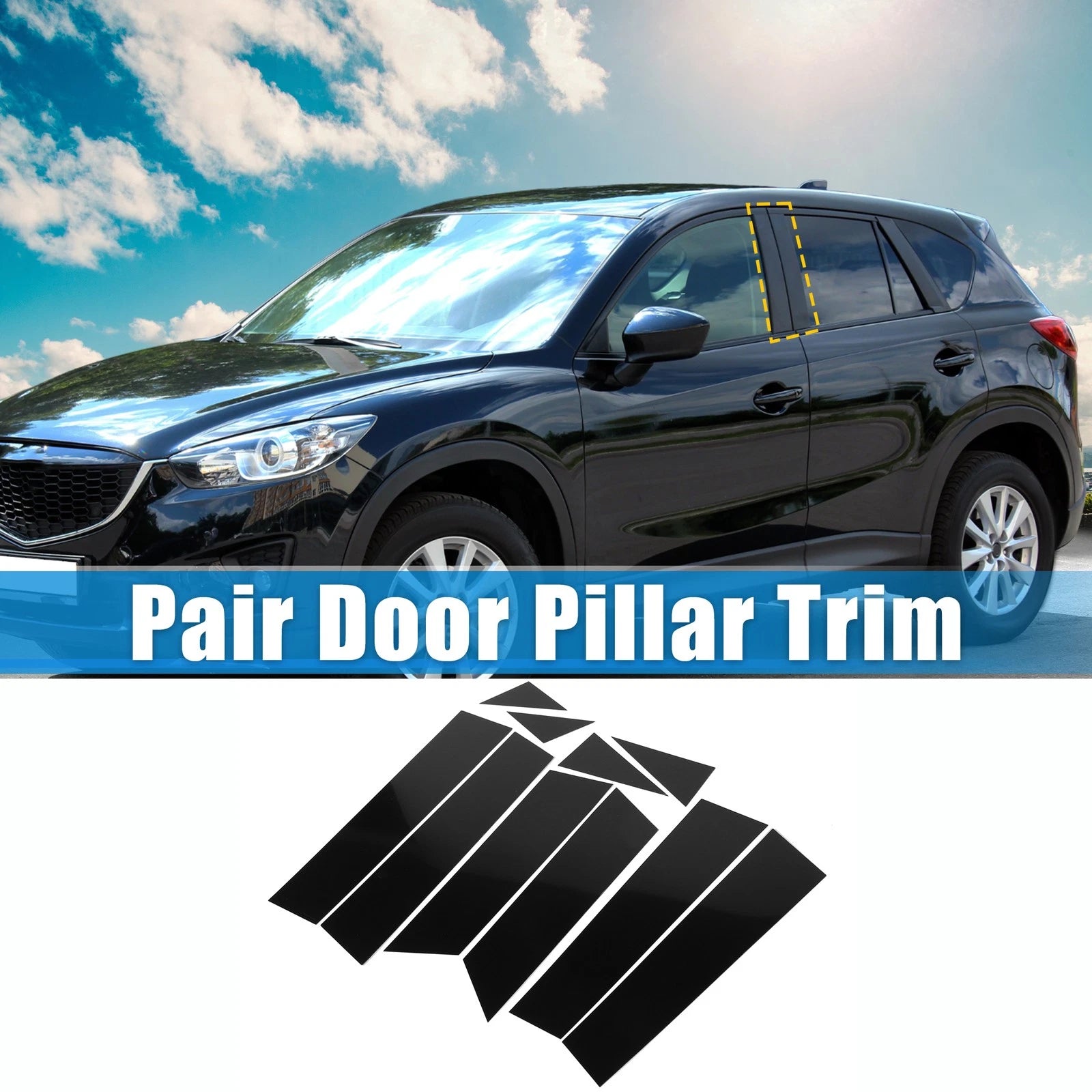 10Pcs B Pillar Trim Garnish for Mazda CX-5 (2017–2022)