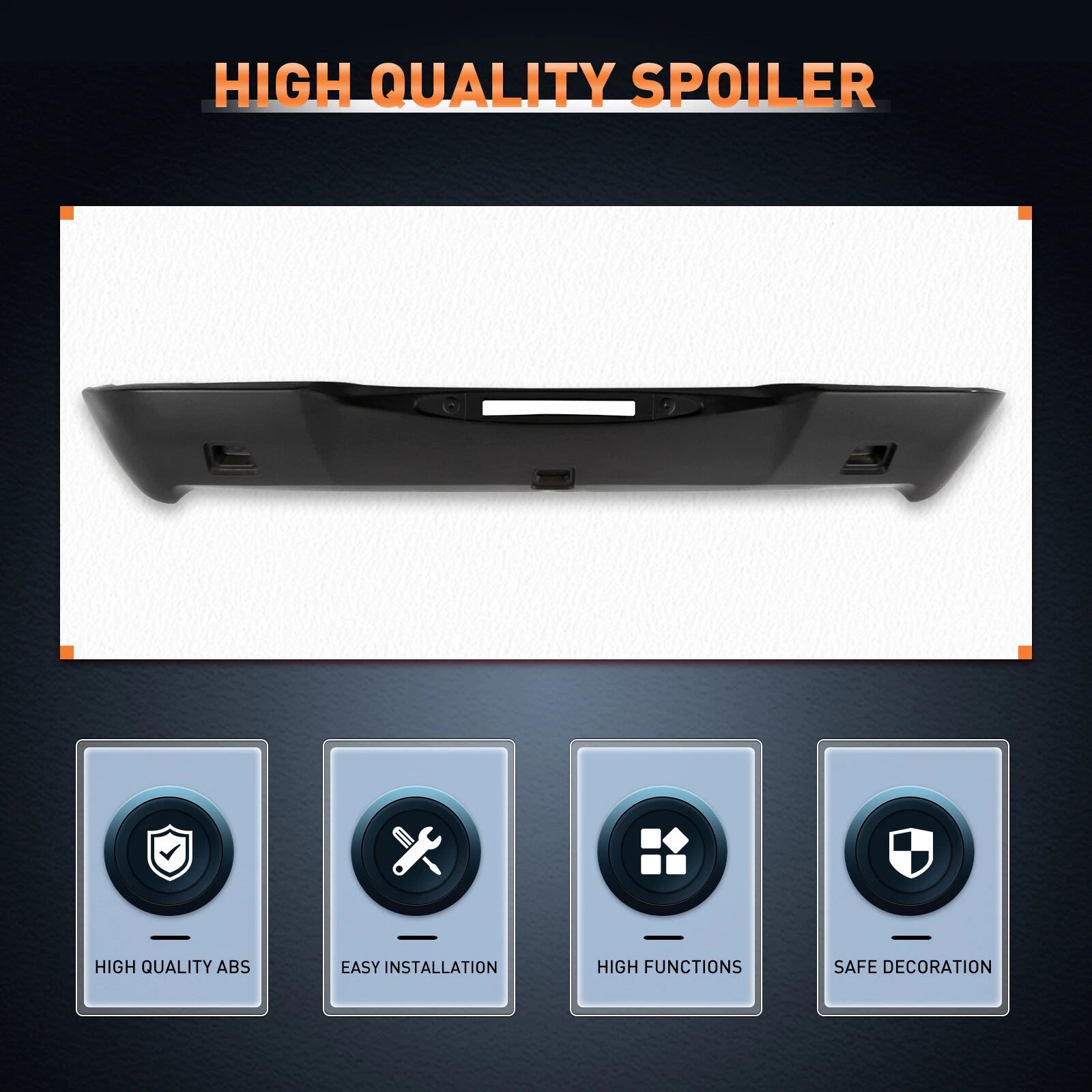 Matte Black Wing Spoiler for Honda CR-V (2012–2016)