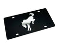 License Plate Frame Premium Black Metal for Ford Bronco Mirror Logo (2021–2024)