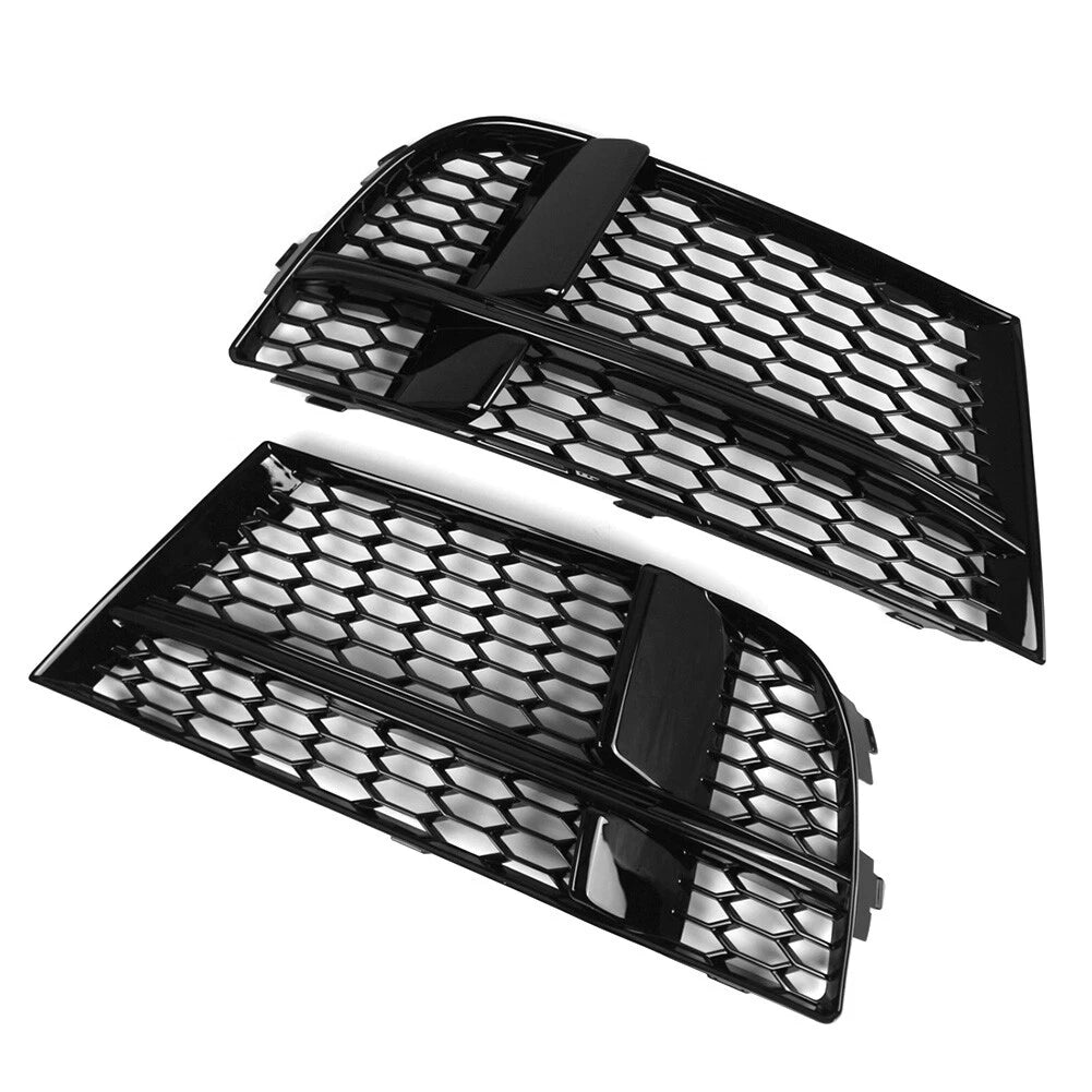 Open Mesh Honeycomb Front Bumper Fog Light Grille for Audi A3 S-Line (2013–2020)