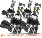 Set of 4 LED Headlight Bulbs 9005 9006 for High Low Beam (20000LM)