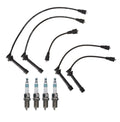 Denso 7mm Wire Set & 4 Iridium Power Spark Plugs for Chevy Geo L4