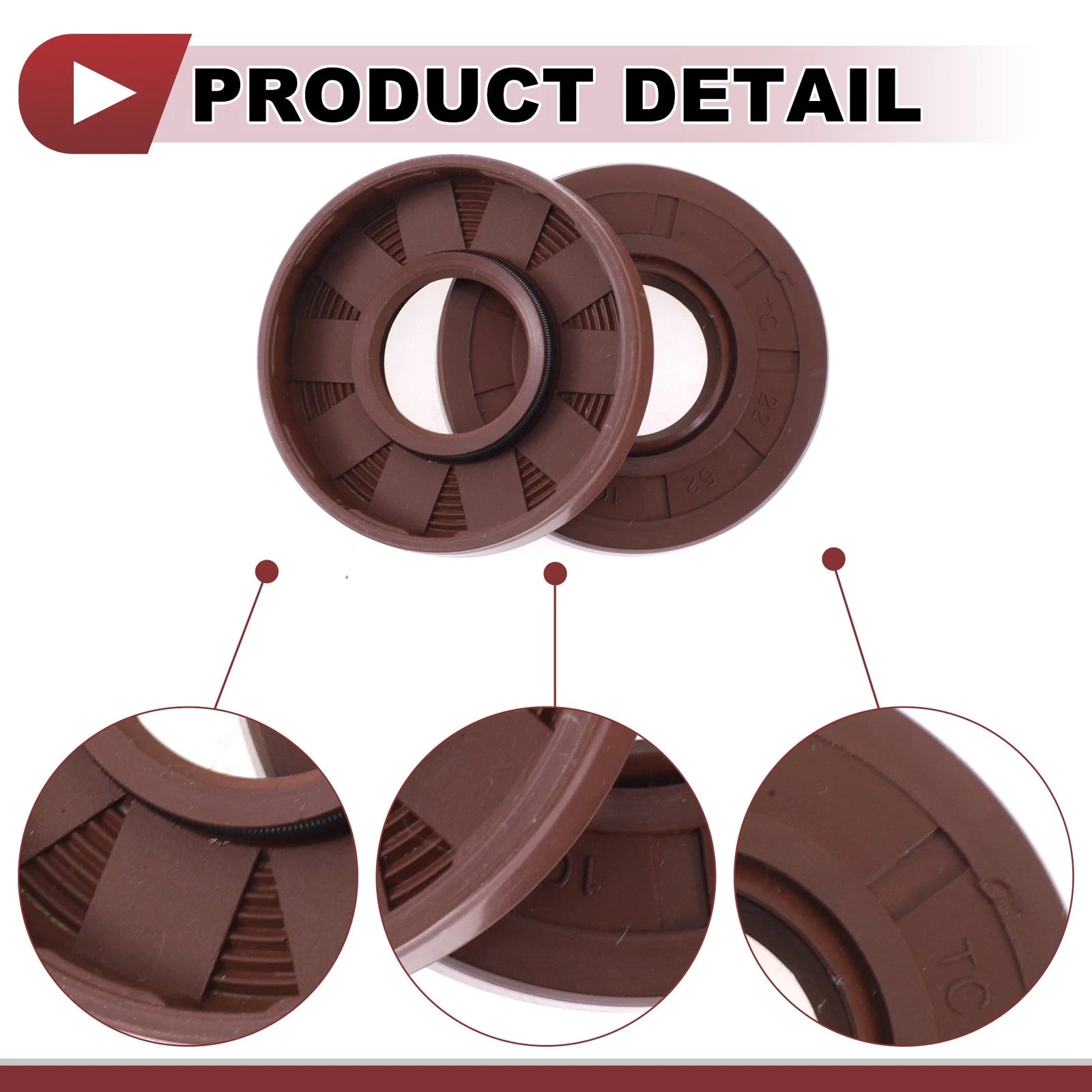 2X Oil Seal Rotary Shaft Seal for Various Models (22x52x10mm)