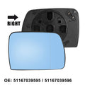 Right Mirror Glass with Backing Plate Heated 51167039596 for BMW X5 (2000–2006)