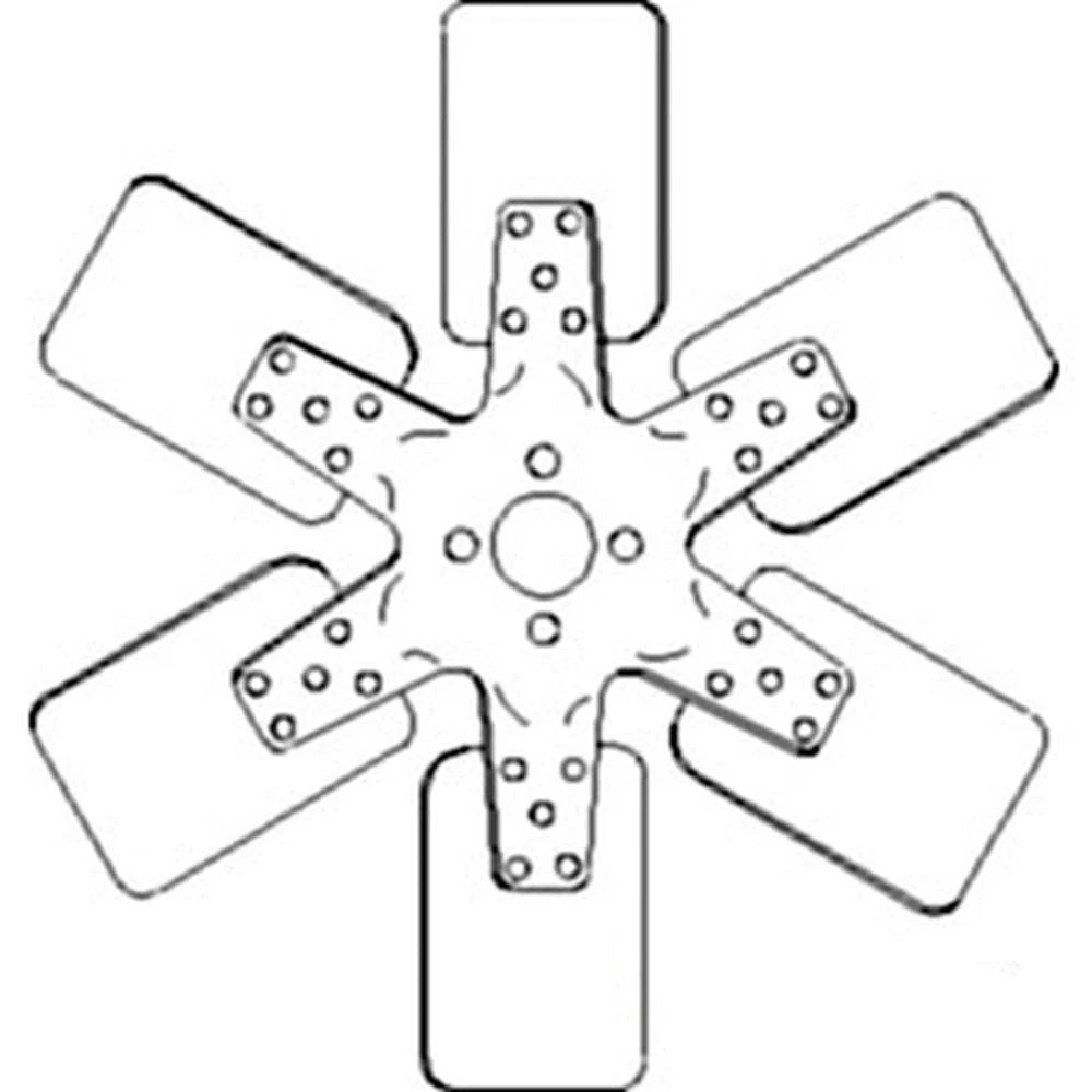 6 Blade Fan for Case-IH Harvester 460 560 3514 (A173716)
