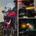 LED Motorcycle Turn Signal Lights Universal Amber Brake Lamp Smoke Lens
