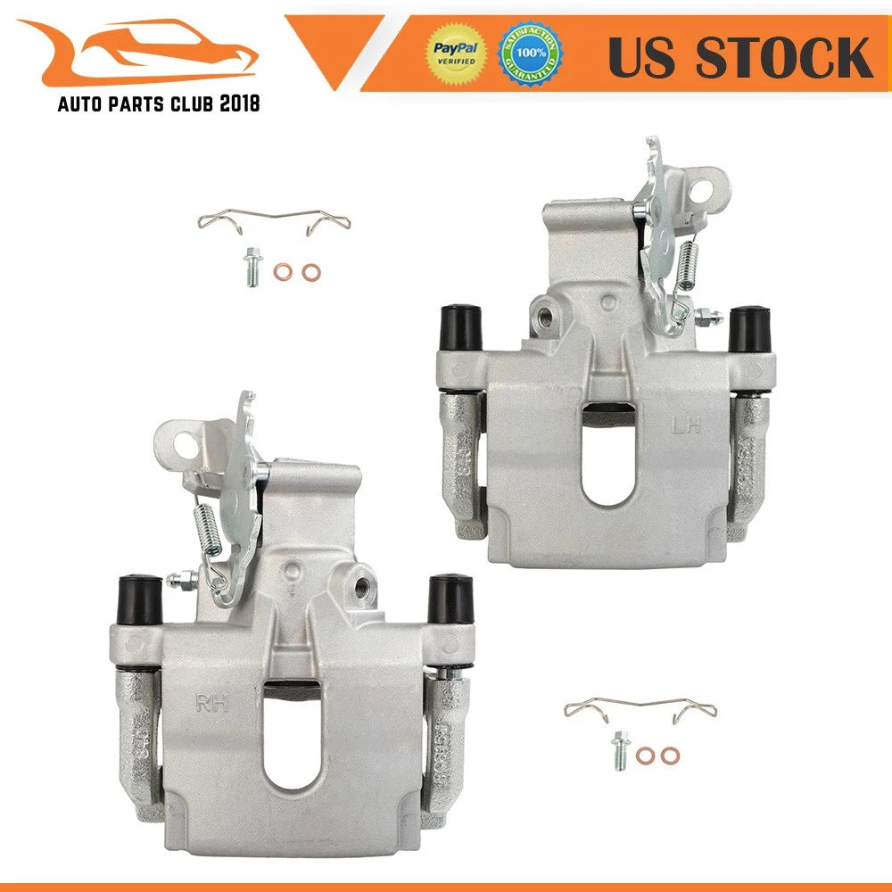 Set of 2 Rear Brake Calipers w/Bracket for Jaguar XKR S-Type (2005–2009)