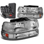 Chrome/Amber Side Headlight Bumper Lamps for Chevy Silverado (1999–2002)