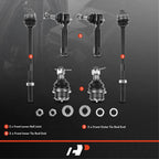 6X Inner & Outer Tie Rods & Front Lower Ball Joints for Chevy Silverado