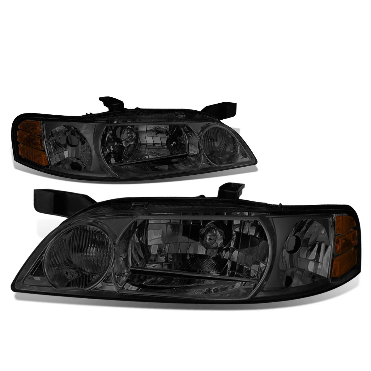 Pair of Smoked Housing Amber Side Corner Headlights for Nissan Altima (2000–2001)