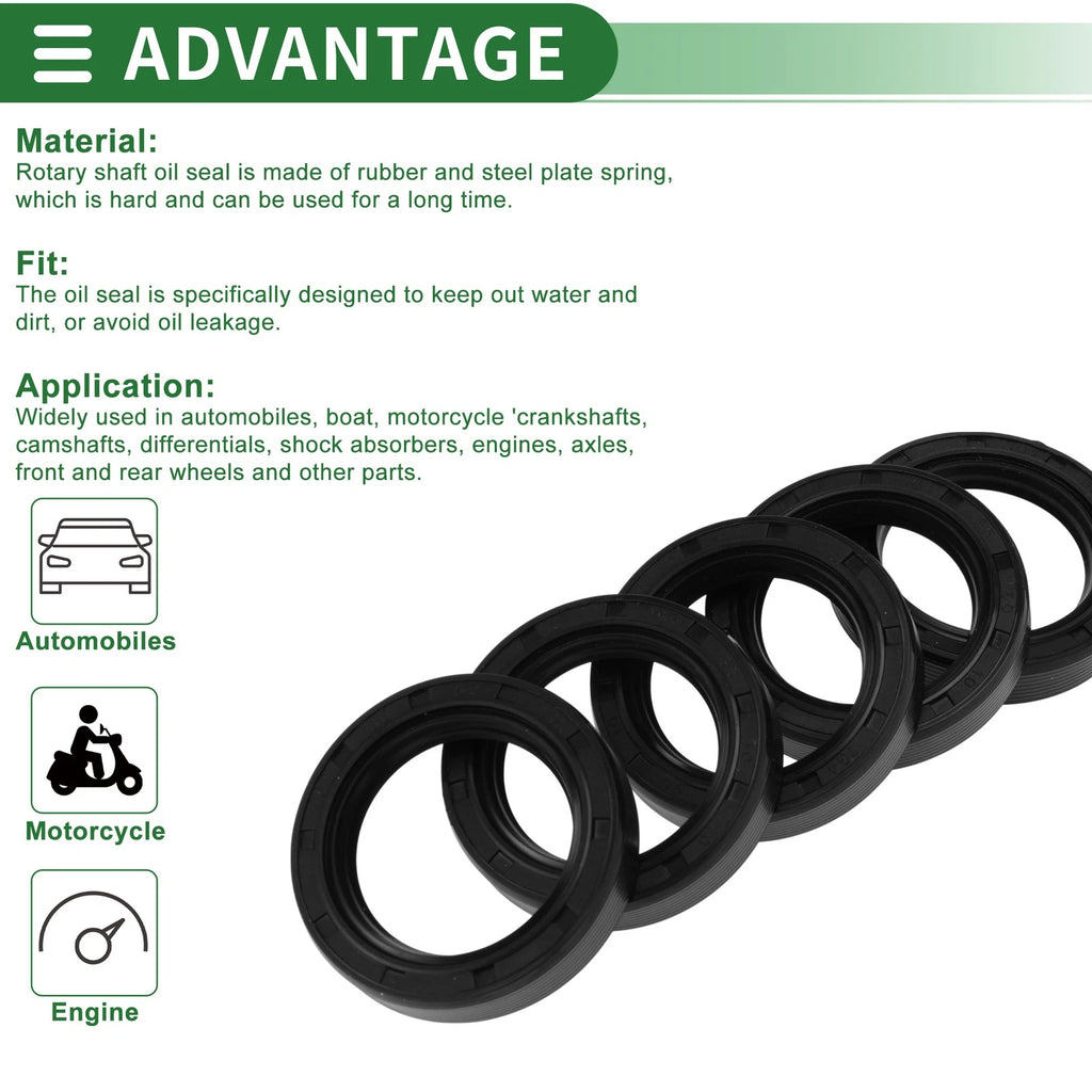 Oil Seal   - NBR Rubber 35x50x10mm Black