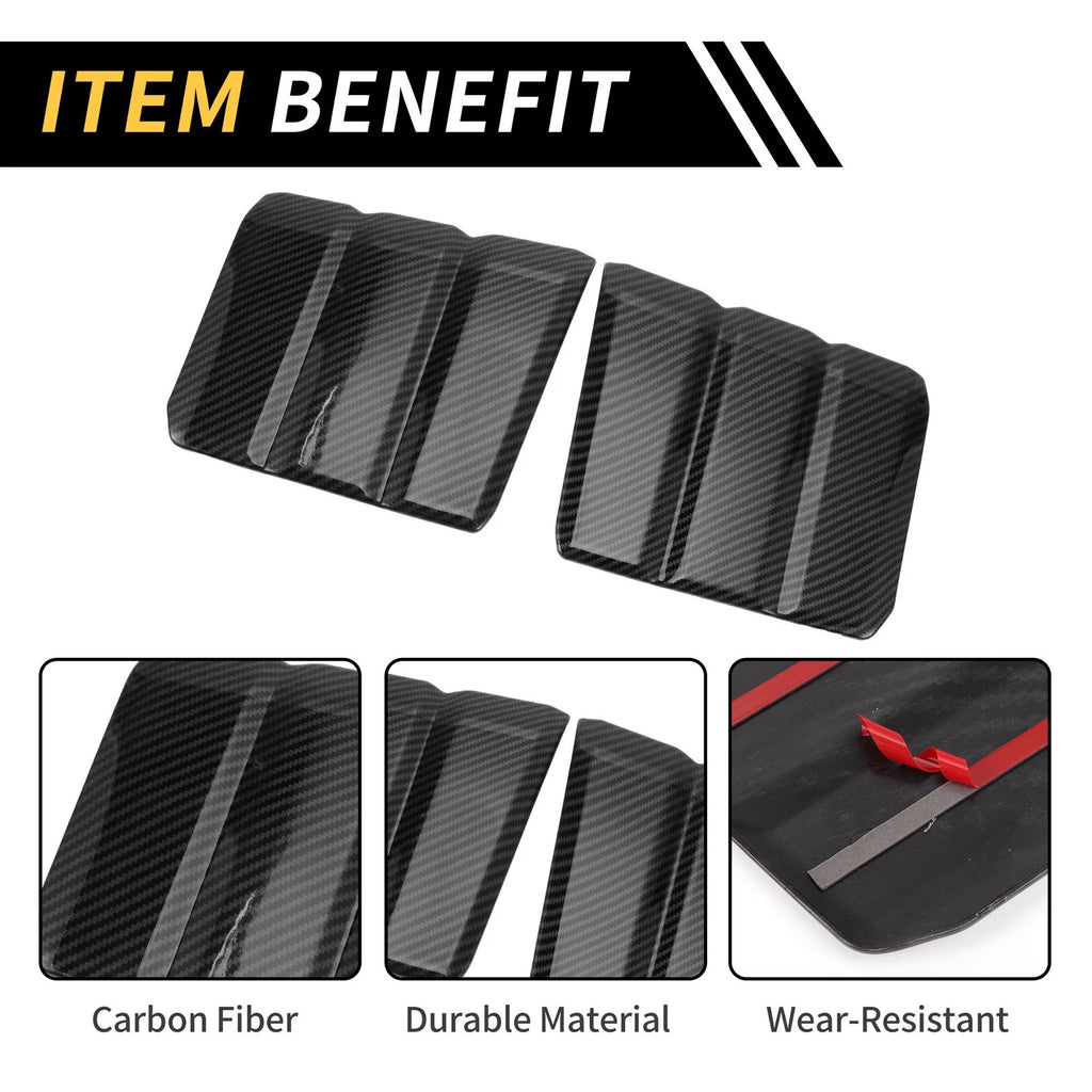 Set of 2 Carbon Fiber Pattern Engine Shroud Cover Panels for Toyota Tundra (2022–2024)
