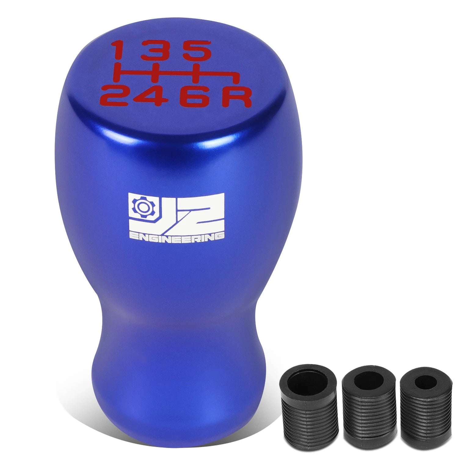 Shift Knob for Universal Vehicles - Blue Flat Top Teardrop Shape