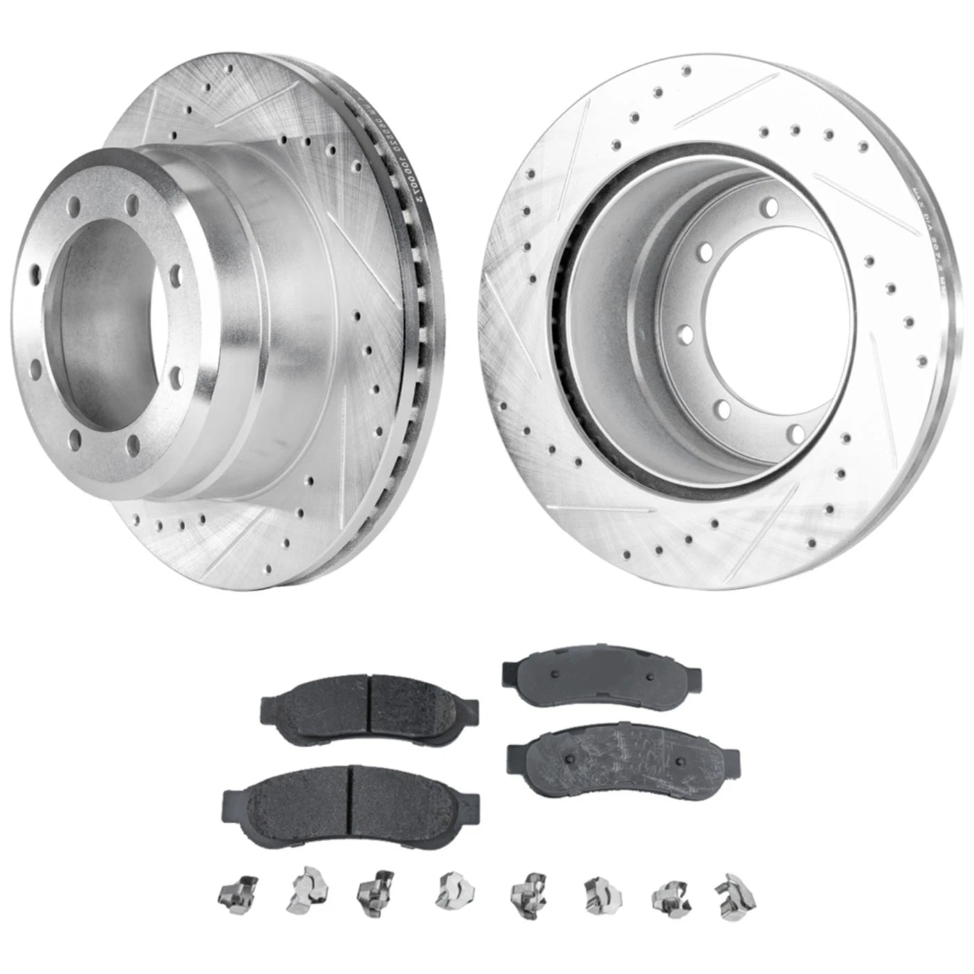 Rear Brake Disc Rotors and Pads Kit for Ford F-350 Super Duty (2008–2010)