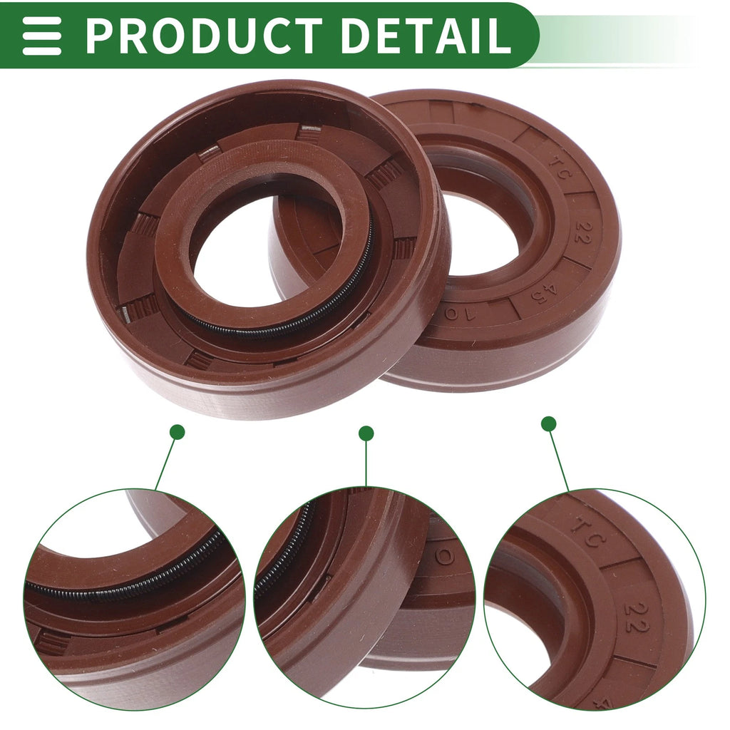 Set of 5 Oil Seal Rotary Shaft Seal FKM Rubber 22x45x10mm