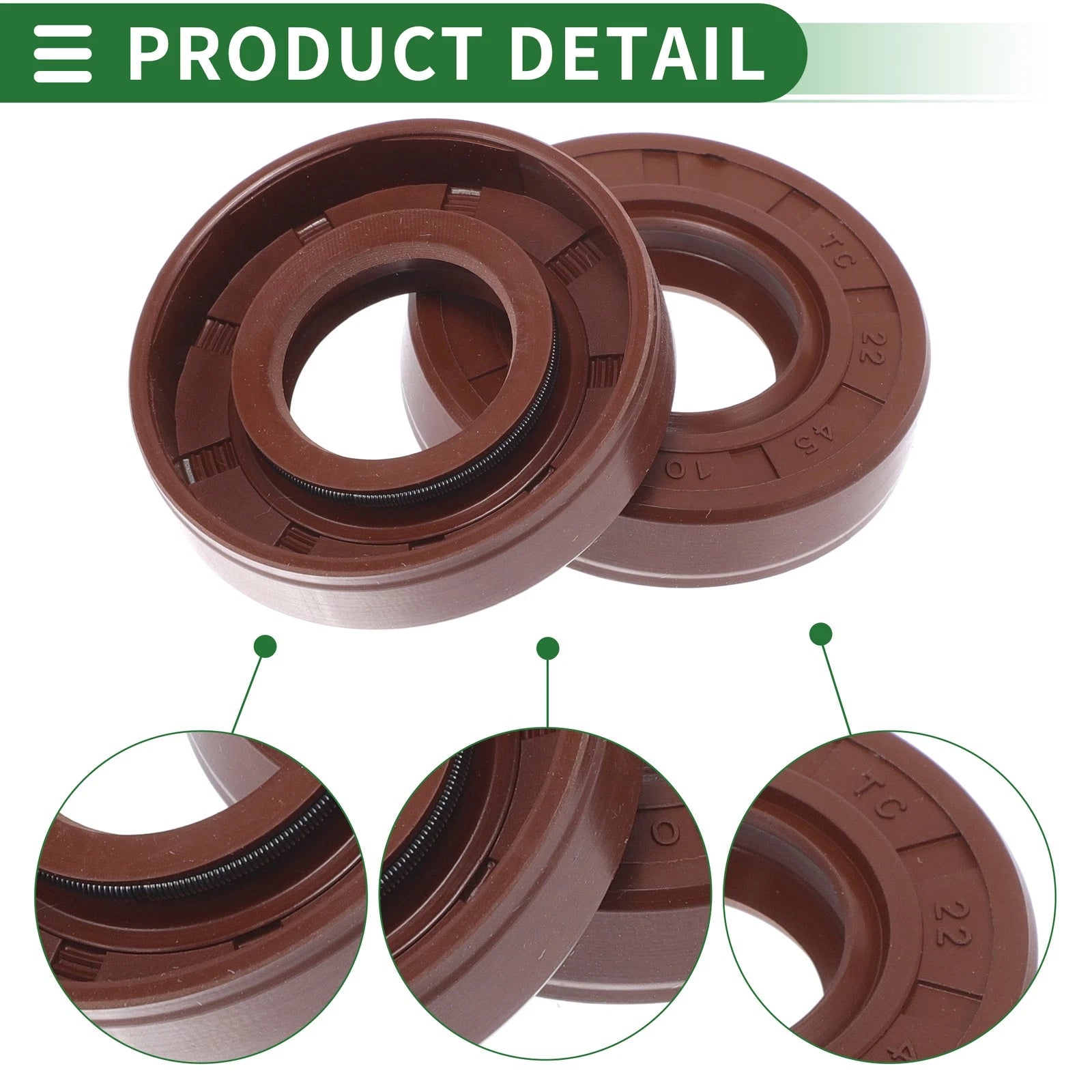 Set of 5 Oil Seal Rotary Shaft Seal FKM Rubber 22x45x10mm