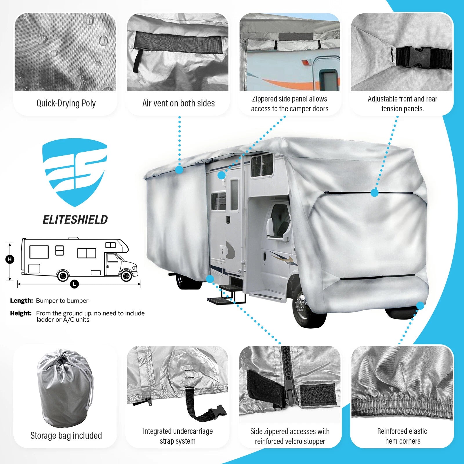 RV Motorhome Cover for Thor Freedom Elite 28HE (2018–2023) Waterproof