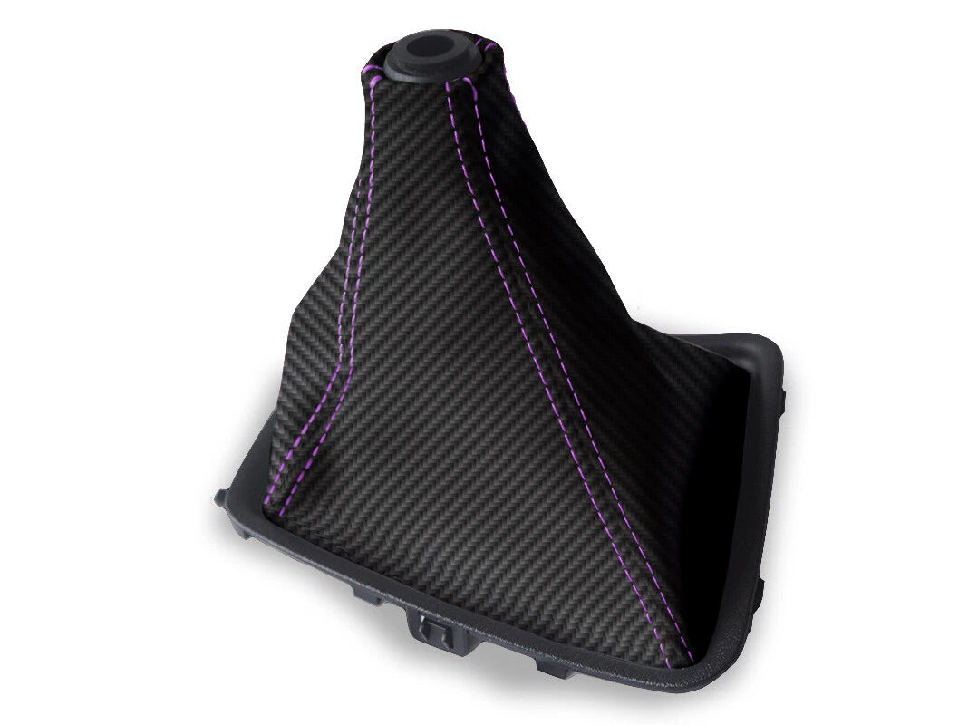 Manual Boot Cover for Nissan Skyline R32 (1989–1993) Carbon Fiber Purple Stitch