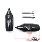 1" Black Motorcycle Spike Handlebar Risers for Universal Models (25mm, 5")