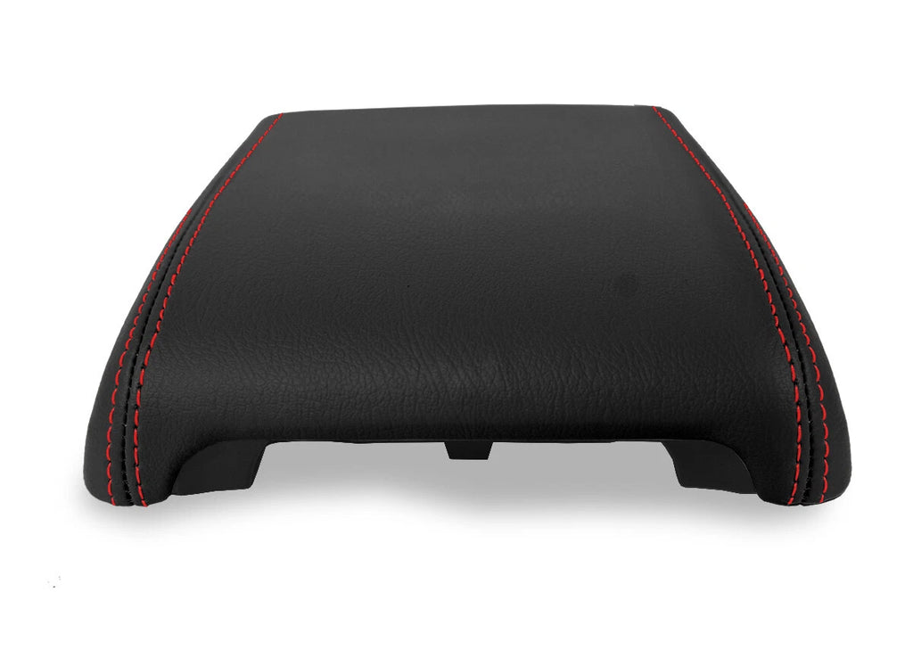 Center Console Lid Armrest Leather Cover for Discovery Sport (2015–2019) Red Stitch