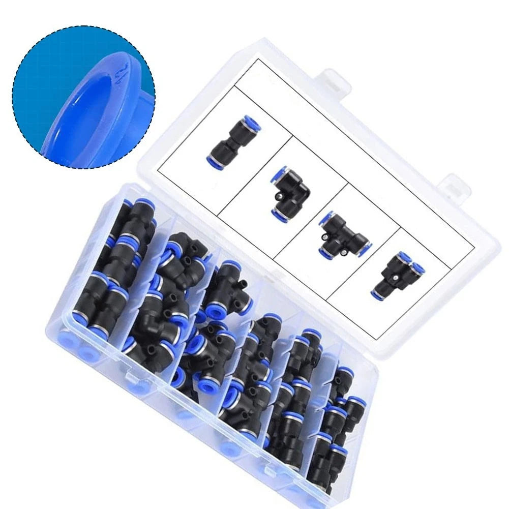 80 Piece Quick Connect Air Hose Fittings Kit for Universal Use (14 Inch)