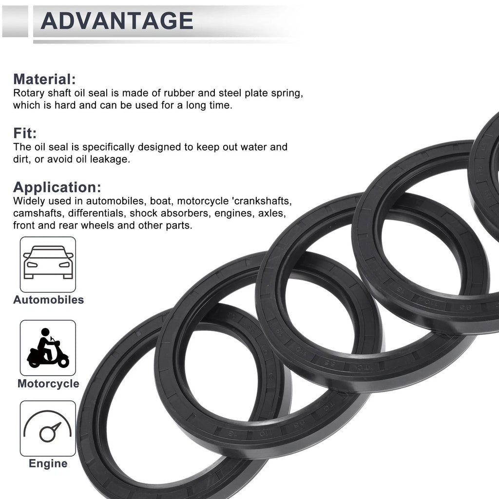 Set of 5 Oil Seal Rotary Shaft Seal NBR Rubber 85x110x13mm