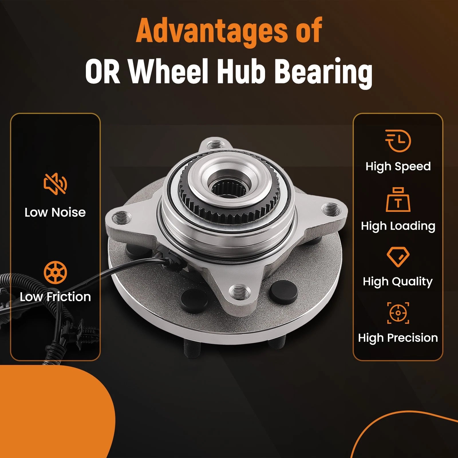 1x Front Left Right Wheel Hub Bearing for Ford F-150 (2018–2020) 515177