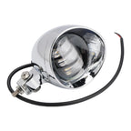 Beam Headlight Fog Lamp for Racer Bobber Chopper (Custom Chrome)