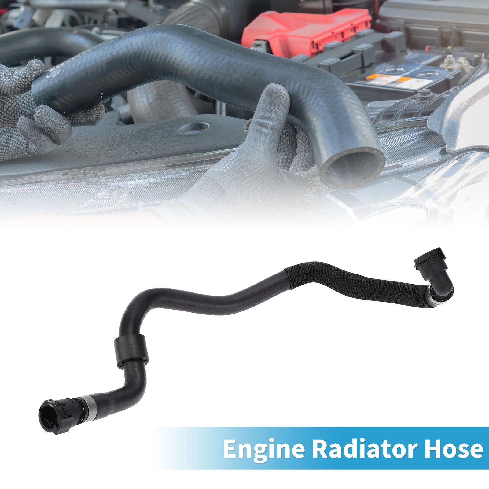 Engine Radiator Hose No. 17127580960 for BMW 740i (2011–2012) Rubber Black