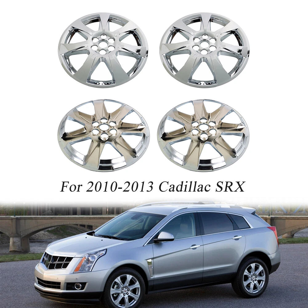 Set of 4 Chrome Trim Wheel Covers for Cadillac SRX (2010–2013)