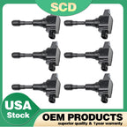 Set of 6 Ignition Coils for Nissan GT-R 2009–2021 (UF638, 22448-JF00B)