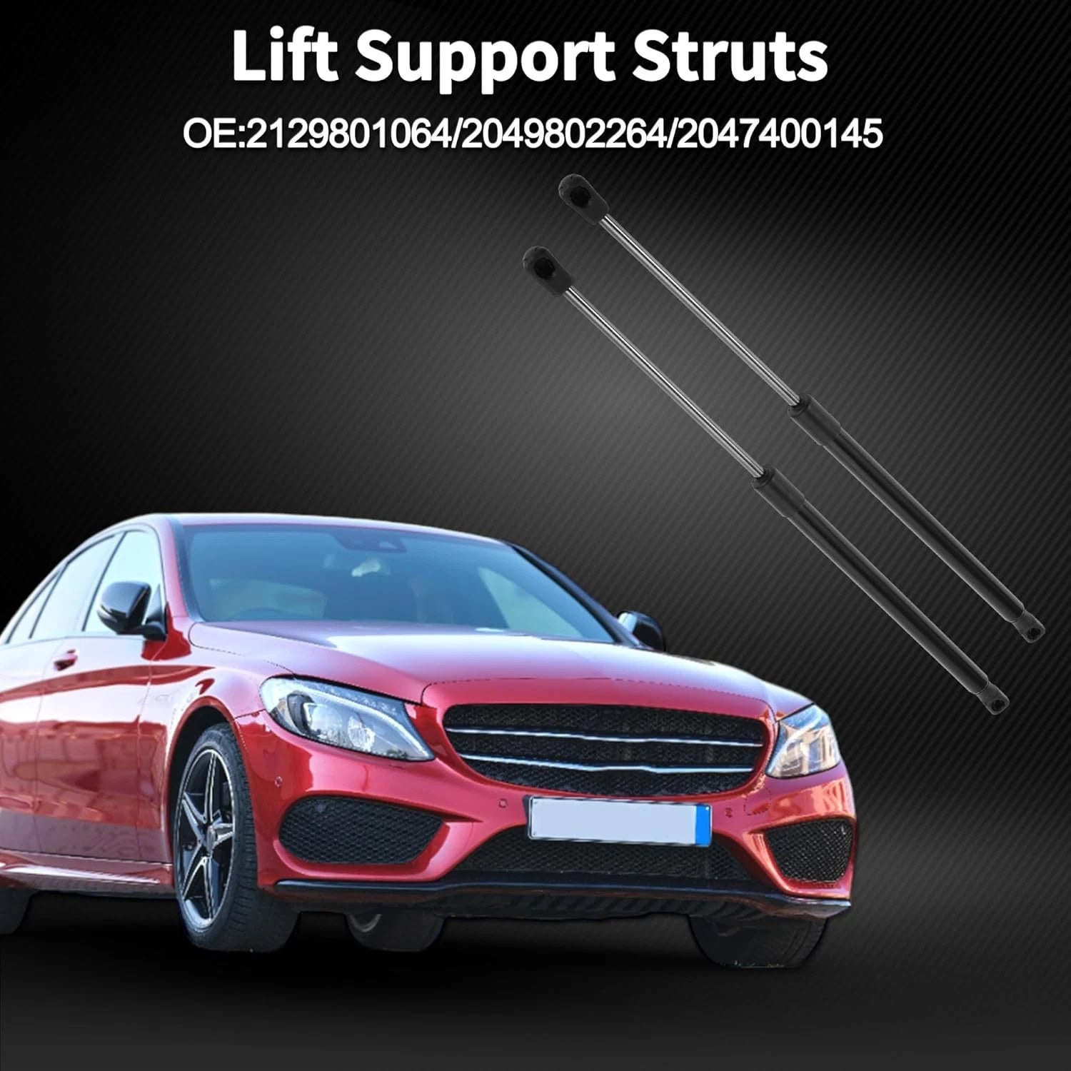 2X 18.86" Rear Tailgate Lift Supports for Mercedes C Class Estate (2007–2015)